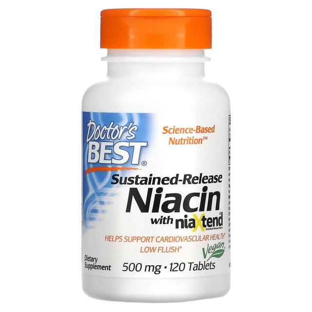 Doctor's Best, Sustained-Release Niacin with niaXtend, 500 mg, 120 Tablets on Productcaster.