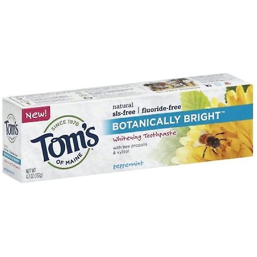 Tom's Of Maine Botanically Bright SLS-free Whitening Paste, Peppermint 4.7 oz (Pack of 1) on Productcaster.