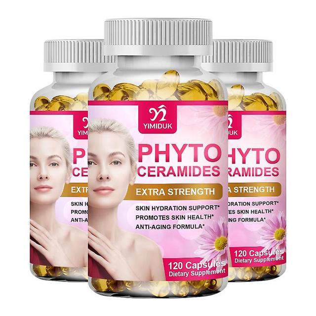 Eccpp Nutrition Phytoceramides Capsules Natural Anti-aging Skin & Hair Vitamins For Collagen Boost & Rejuvenation 3 Bottle 120 pcs on Productcaster.