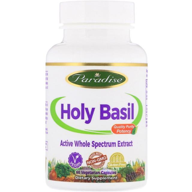 Paradise Herbs Paradijs kruiden, heilige basilicum, 60 vegetarische capsules on Productcaster.