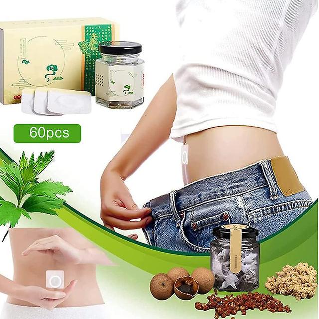 Navel Patches Stickers Wormwood Patch Natural Herb Self-heating Pain Navel Paste AI Umbilical Patch 60pcs on Productcaster.