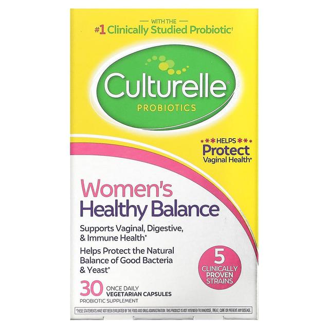 Culturelle, Probióticos, Equilibrio saludable para mujeres, 30 cápsulas vegetarianas una vez al día on Productcaster.