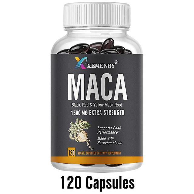 Vorallme Organic Maca koreňové kapsuly 1500mg s čiernym + červeným + žltým doplnkom peruánskej Maca s čiernym korením na absorpciu, Unisex 120 Caps... on Productcaster.