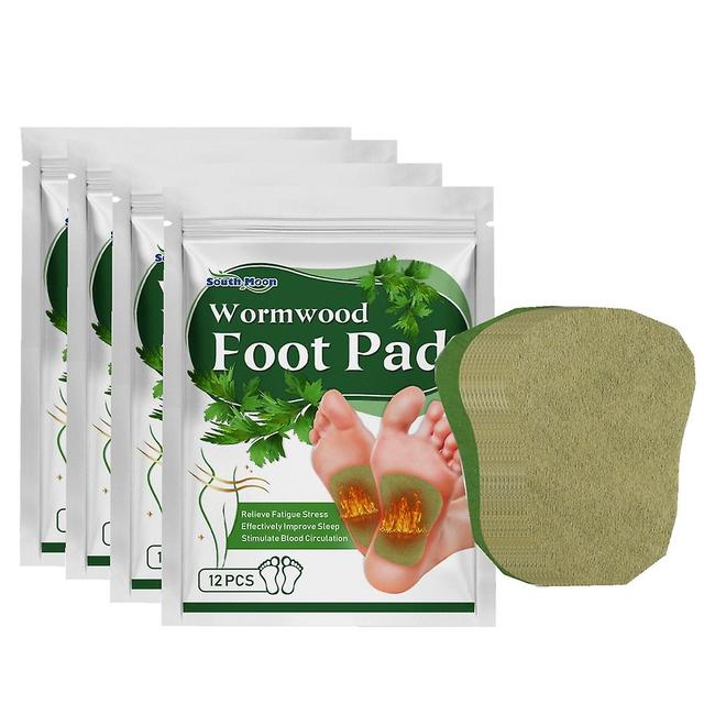 48x Beleza Saúde Wormwood Foot Paste Wormwood Foot Patch Hot Cleansing Detox Produto de emagrecimento Melhorar o sono on Productcaster.