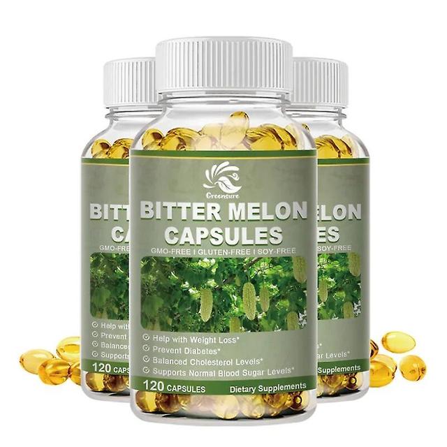 Visgaler Bitter Melon Extract 2,500 mg - 60/120 Vegan Capsules (100% Vegetarian, Non-GMO, Gluten-Free) 3 Bottle 60 pills on Productcaster.