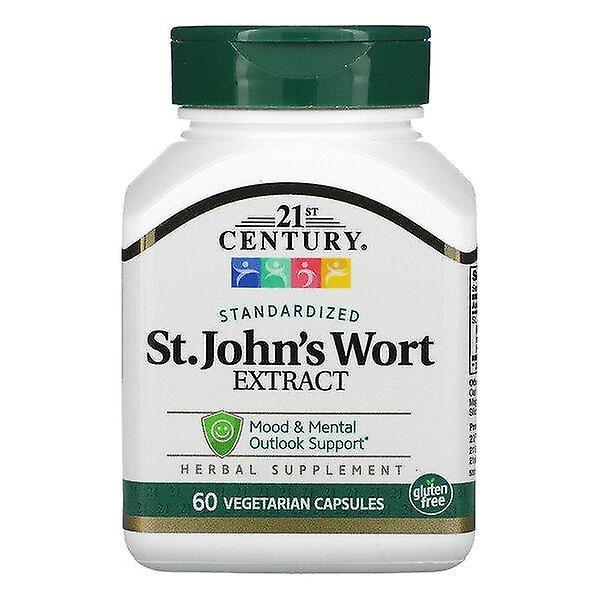 21st Century 2000-talet, St. John&s Wort Extract, 60 vegetariska kapslar on Productcaster.