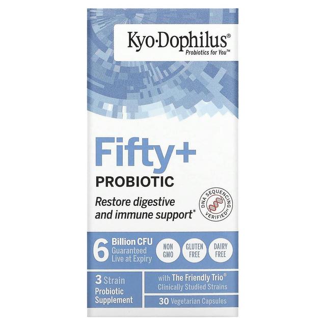 Kyolic, Kyo-Dophilus, Fifty+ probiotico, 6 miliardi CFU, 30 capsule vegetali on Productcaster.