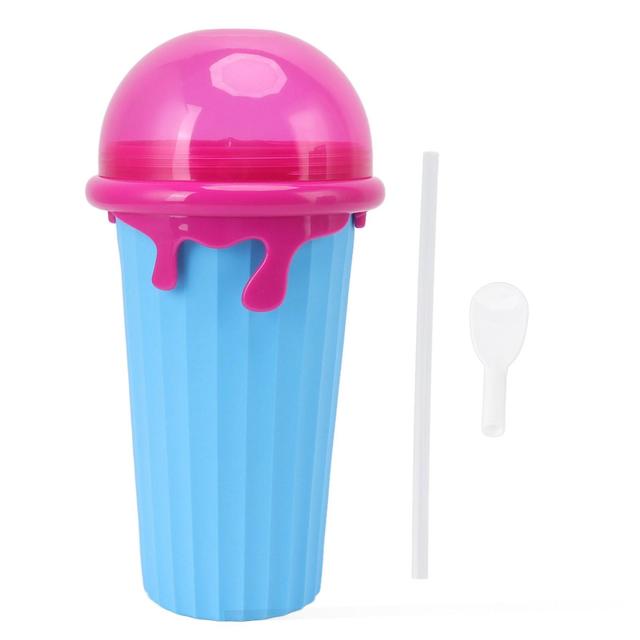 unbrand Frozen Smoothies Cup Silica Gel Pp Diy Homemade Fasting Cooling Frozen Squeeze Cup For Summer Gift Blue on Productcaster.