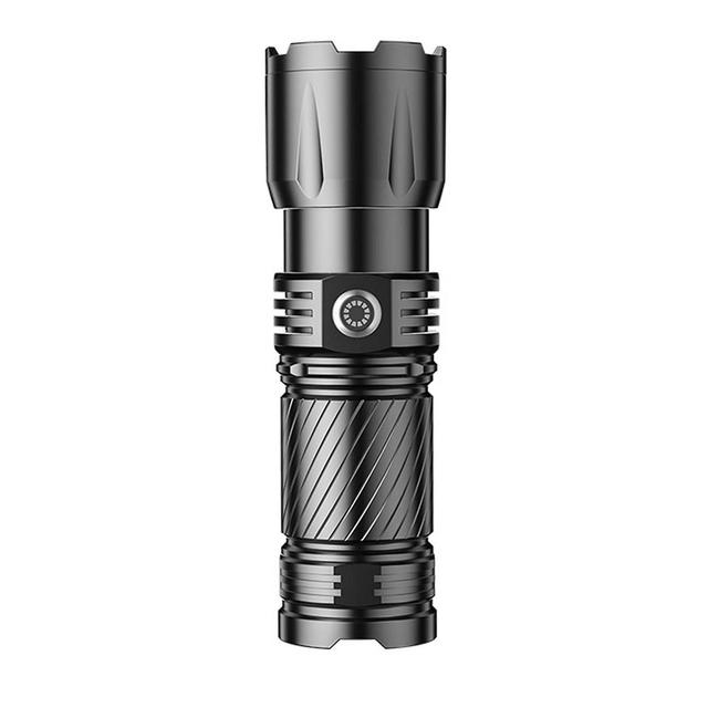 White Lasers Flashlight With Power Banks Rechargeable Waterproof Flashlight For Climbing Outdoor black on Productcaster.