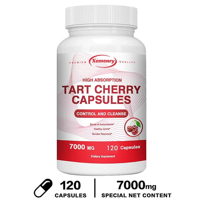 Vorallme Natural Organic Tart Cherry Kapslar - 7000 mg, 120 kapslar, Antioxidant Support, Gemensamt Stöd Och Allmän Hälsa Icke-GMO 120 Capsules on Productcaster.