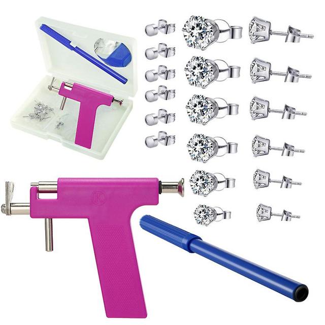 Perforator - oor neus Navel Perforator - Ear Punch Kit - Student Ear Punch Gun kinderen oor Punch paars on Productcaster.