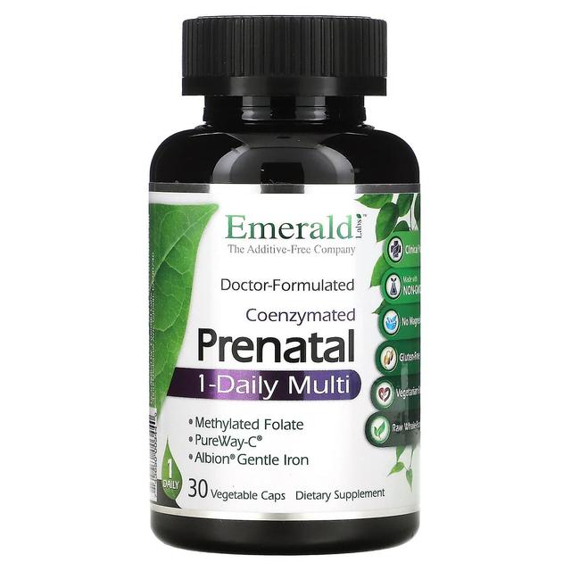 Emerald Laboratories, CoEnzymated Prenatal 1-Daily Multi, 30 Vegetable Caps on Productcaster.