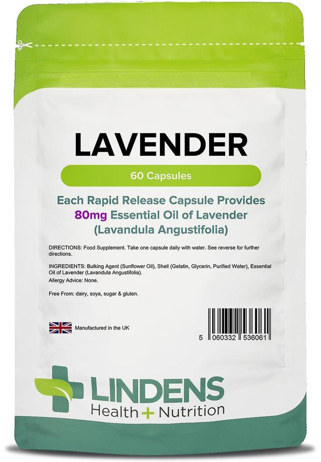 Lindens Lavender Oil 80mg - 60 Capsules on Productcaster.