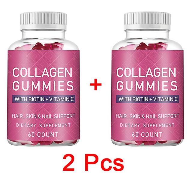 Vorallme 2 Bottle 120 Pills Collagen Bear Gummy Supports Skin Elasticity Promotes Hair Growth Strengthen Nails 1 Bottle on Productcaster.