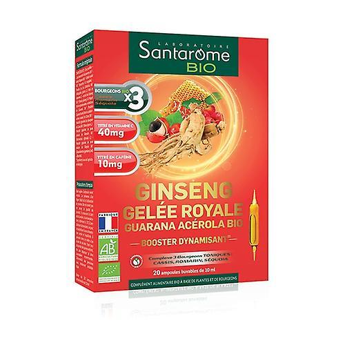 Santarome Ginseng Royal Jelly Guarana Acerola Organic 20 ampoules on Productcaster.