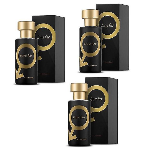 3pcs Golden Lure Her Pheromone Perfume Spray For Men To Attract Women Spray Gift on Productcaster.