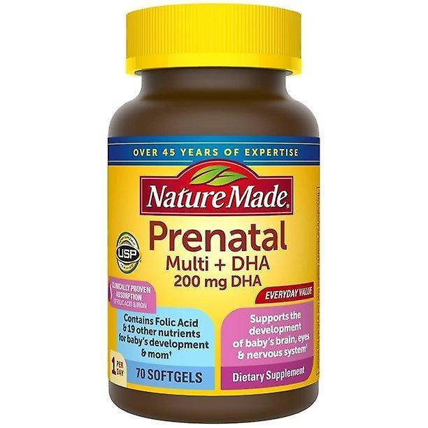 Nature Made Príroda vyrobila prenatálnu multi + dha, 70 softgelov, prenatálnych vitamínov a minerálov, klinicky dokázanú absorpciu kyseliny listove... on Productcaster.