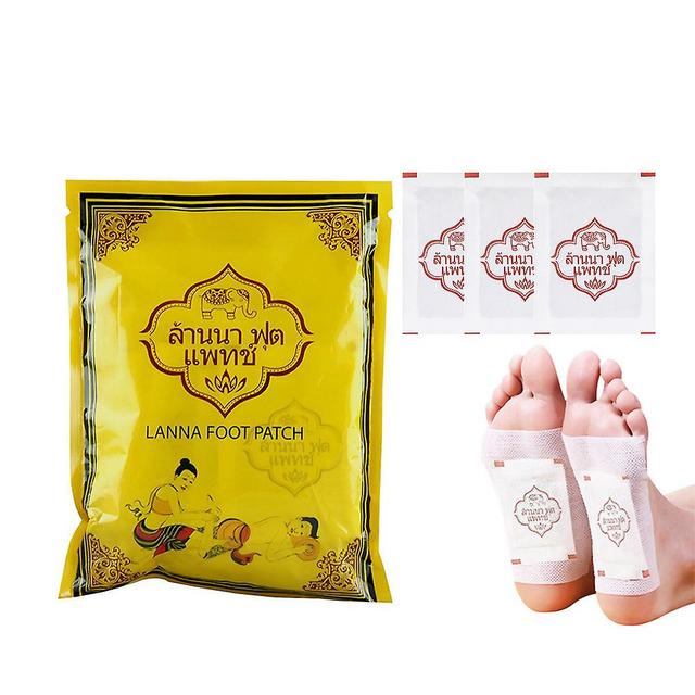 Qian 10pcs / sac Nouveau 2019 Thaïlande Lanna Detox Foot Patch Pads Détoxifier les toxines Adhésif Garder en forme Patchs à base de plantes biologi... on Productcaster.