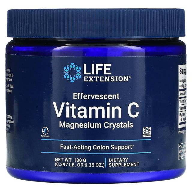 Life Extension Livsforlængelse, brusende C-vitamin, magnesiumkrystaller, 6,35 oz (180 g) on Productcaster.