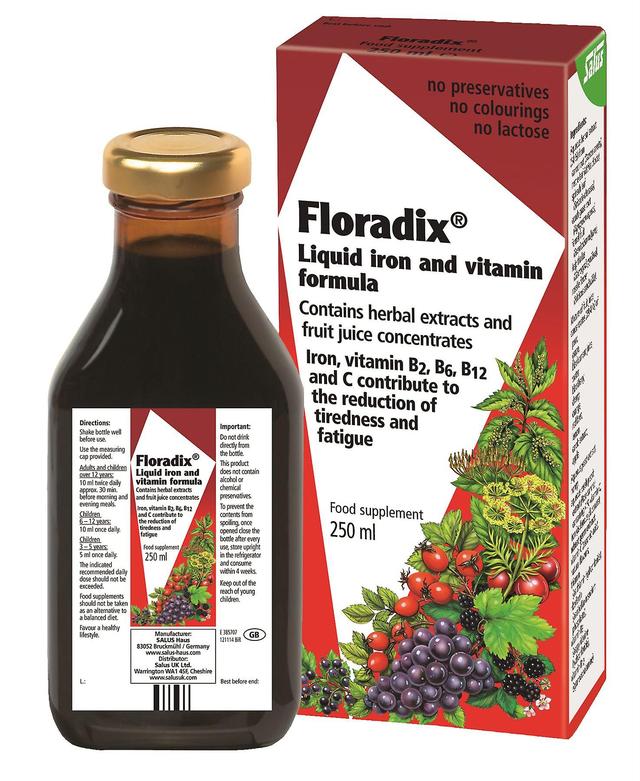 Floradix - nestemäinen rauta ja vitamiinikaava - 250ml on Productcaster.