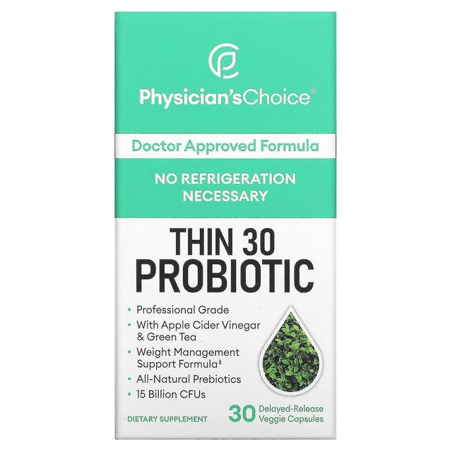 Physician's Choice, Thin 30 Probiotic, 15 Billion, 30 Delayed-Release Veggie Capsules on Productcaster.