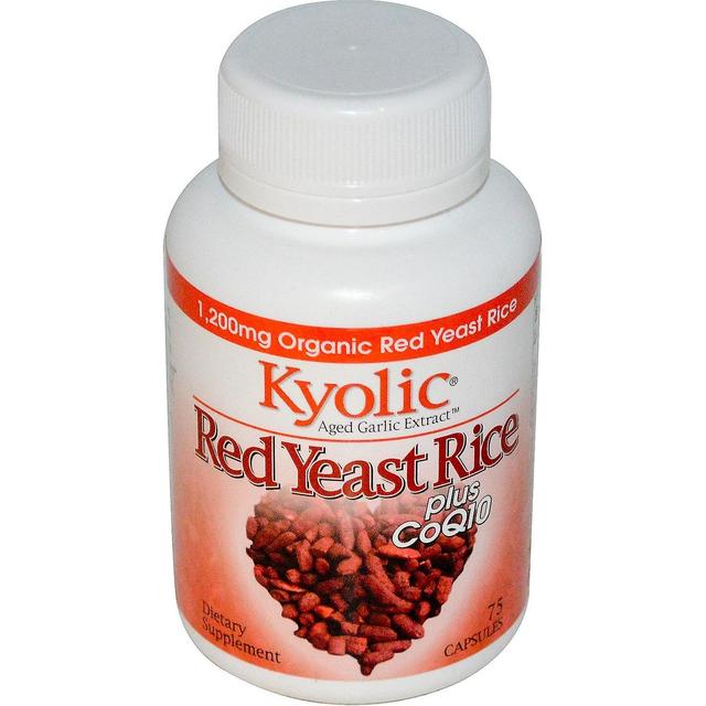 Kyolic, Aged Knoflook extract, rode gist rijst, plus CoQ10, 75 Capsules on Productcaster.