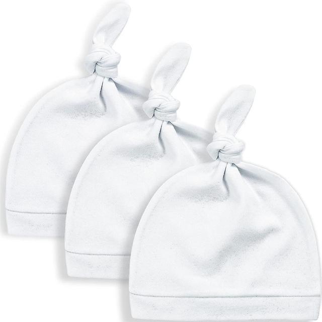 Bonnet Bebe/Nouveau-N de 0-6 Mois ou de 6-12 Mois en Coton Biologique, Lot de 3 [Blanc]Bonnet Bebe Fille/Bonnet Bebe Garon - Un Indispensable on Productcaster.