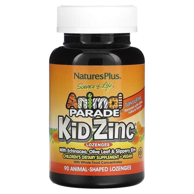 Nature's Plus NaturesPlus, Source of Life, Animal Parade, Kid Zinc Lozenges, Tangerine, 90 Animal-Shaped Lozenges on Productcaster.