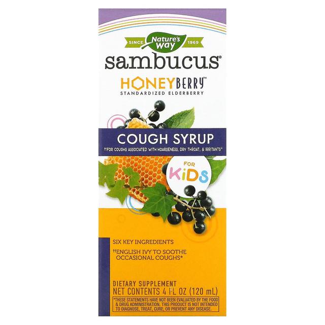 Nature's Way, Sambucus pour enfants, Sirop contre la toux HoneyBerry, 4 fl oz (120 ml) on Productcaster.