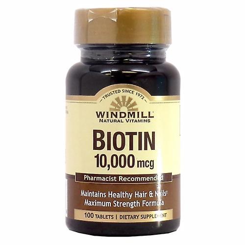 Windmill Health Biotin,10000mcg,100 Tabs (Pack of 4) on Productcaster.