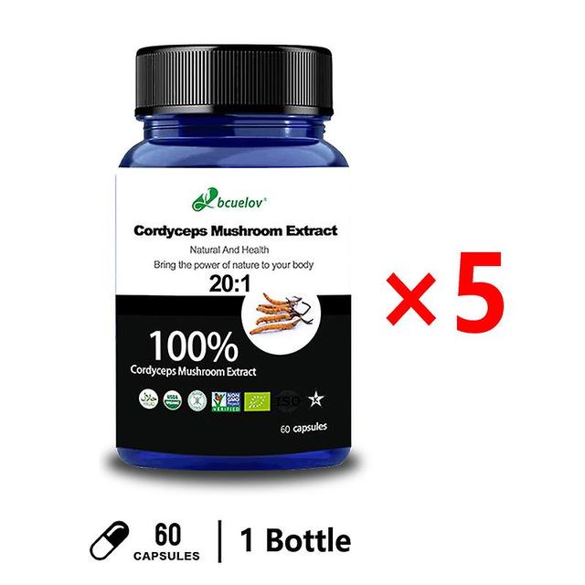 Vorallme Premium 100% Pure Cordyceps Extract Powder - Helps The Body Fight Free Radical Damage, Increase Energy And Enhance Stamina 5bottle on Productcaster.