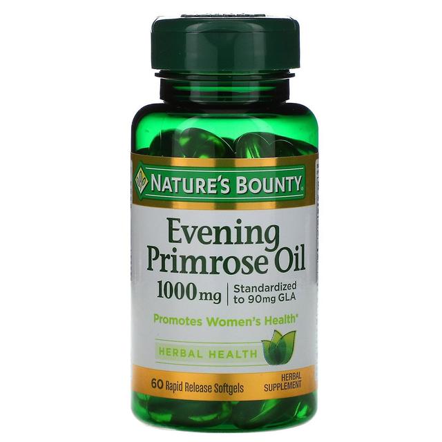 Natures Bounty Nature's Bounty, Evening Primrose Oil, 1.000 mg, 60 Softgels a rilascio rapido on Productcaster.