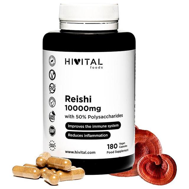 Hivital Pure reishi 10000 mg. 180 vegan capsules for 6 months of treatment on Productcaster.