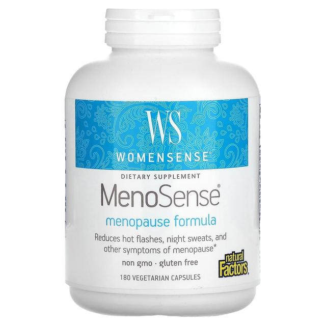 Natural Factors Czynniki naturalne, WomenSense, MenoSense, Formuła menopauzy, 180 wegetariańskich kapsułek on Productcaster.