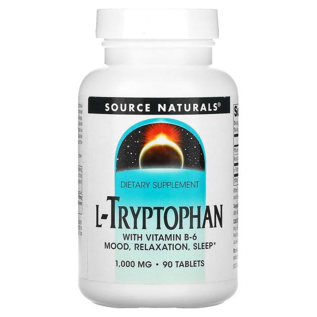 Source Naturals, L-Tryptophan, 1,000 mg, 90 Tablets on Productcaster.