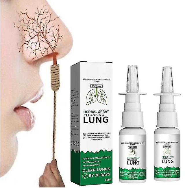 ShuFu Lung Detox Herbal Cleanser Spray tupakoitsijoille Kirkas nenän tukkoisuus 20ml 2kpl on Productcaster.