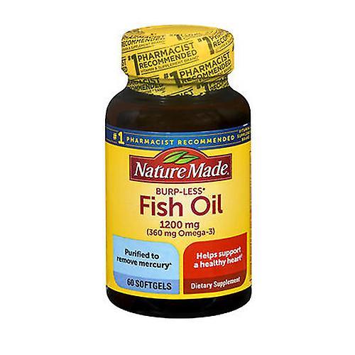 Nature Made Fish Oil Burp-Less,1200 mg,60 Liquid Softgels (Packung mit 1) on Productcaster.