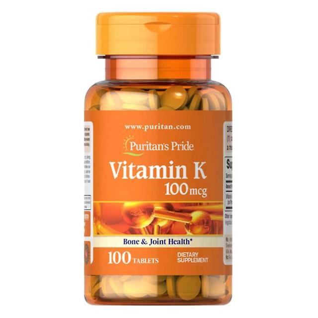 Vorallme 1 Bottle 100 Pills Vitamin K100mcg Fast Coagulation Strong Skeleton Bone Density Enhancement Health Food on Productcaster.