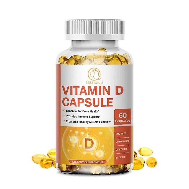 Eccpp Vegetarian Vitamin D Capsules Promote Calcium Absorption Protect Teeth &bone Health Enhance Immunity Protect Cardiovascular 60pcs on Productcaster.