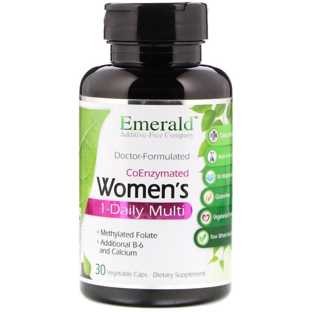 Emerald Laboratories, CoEnzymated Women's 1-Daily Multi, 30 Vegetable Caps on Productcaster.