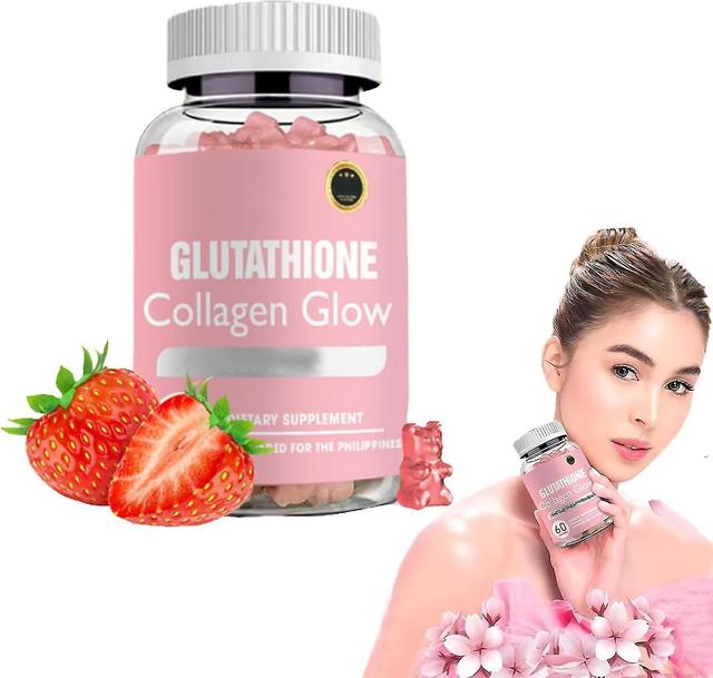 Glutathion Collagène Glow Saveur Fraise 60 Bonbons Gélifiés à Croquer Bio, Glutathion Collagène Glow Gommies, Bonbons Gélifiés Coréens au Collagène... on Productcaster.