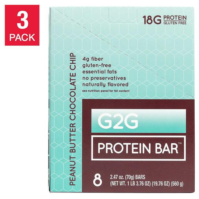 G2G Protein Bar G2g protein barer, peanøttsmør sjokoladebit, 24 ea on Productcaster.