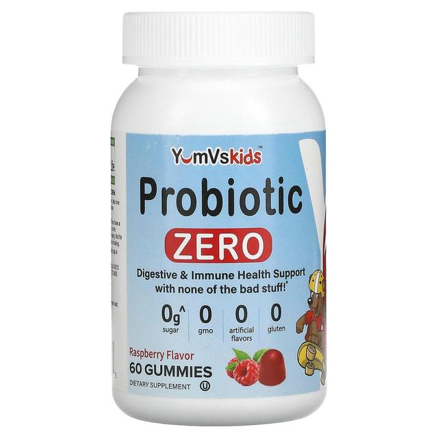 Yum-V's Yum-Vs, Probiotic Zero, hindbær, 60 Gummies on Productcaster.