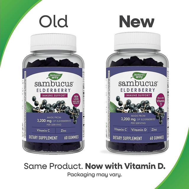 Elderberry Gummies With Vitamin C, Vitamin D And Zinc, Immune Support For Children And Adults*, 60 Gummies on Productcaster.