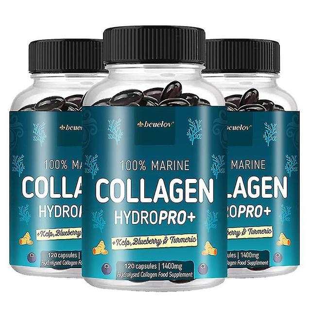 Hydrolyzed Marine Collagen-hydropro Supports Skin And Joints, Hair And Nails Healthy Anti-aging Nutritional Supplement For Women 120 count-3 bottle on Productcaster.