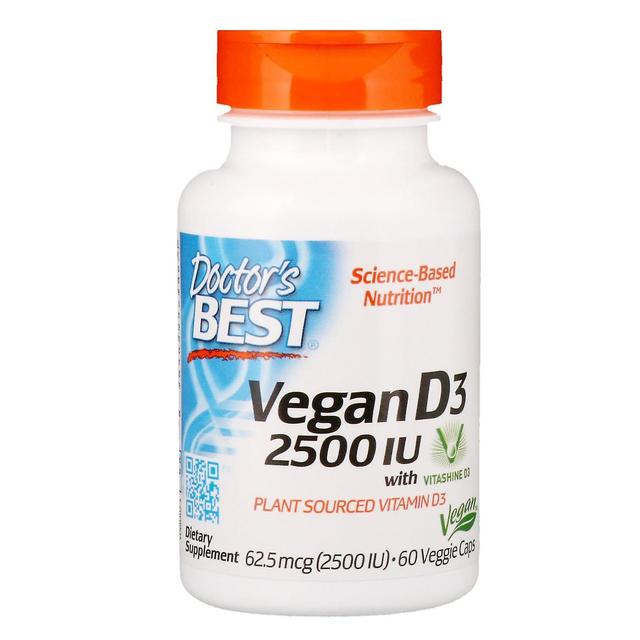 Doctor's Best, Vegan D3 met Vitashine D3, 2.500 IE, 60 Veggie Caps on Productcaster.