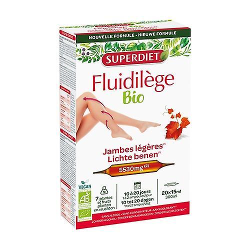 Super Diet Fluidilège Circulation Light legs Bio 20 ampoules of 15ml on Productcaster.