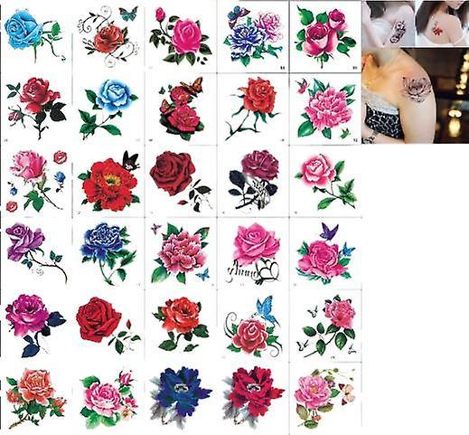 Gnuggisar - Tillflliga Tatueringar 30 Ark Med Blommor on Productcaster.