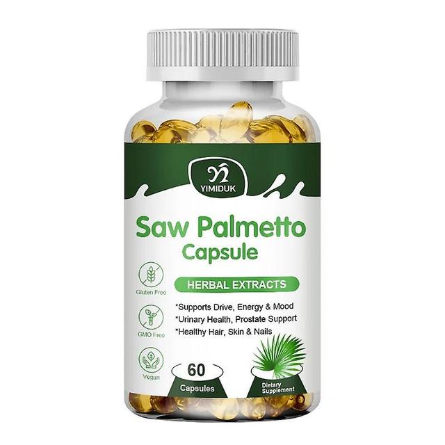 Sofirn Saw Palmetto Extract Capsule Prostaat Gezondheid Reproductieve Systeem Zorg Supplement Urethral Gezondheid Haargroei Capsules 1 flessen 60 pcs on Productcaster.