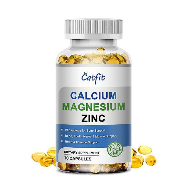 Sofirn Catfit 3 in 1 Magnesium Zinc Capsule Vitamin D3 Bones and Teeth Daily Easy Absorption Minerals Dietary Supplement 10pcs on Productcaster.